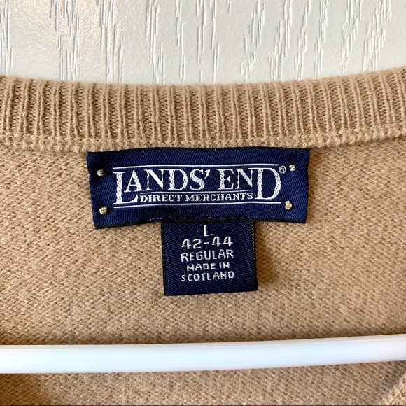 LANDS’ END Men’s Lambswool Crew Neck Sweater—SZ. L - Picture 7 of 12